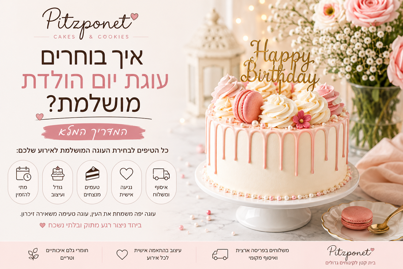 איך בוחרים עוגת יום הולדת מושלמת? המדריך המלא